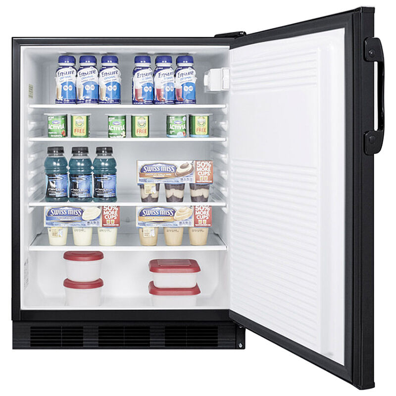 Summit 24 in. 5.5 cu. ft. Undercounter Refrigerator - Black, , hires