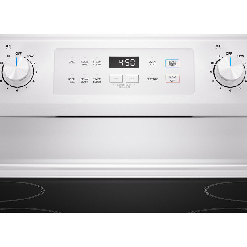 Midea 30 in. 6.3 cu. ft. Electric Range with Radiant Burners - White, White, hires