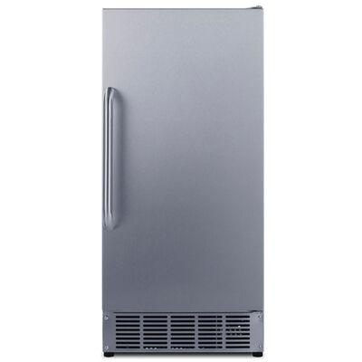 Summit 15 in. Built-In Undercounter Commercial-Use Ice Maker with 25 lb. Ice Storage, Auto-Defrost & Digital Control - Stainless Steel | BIM44GADARHD
