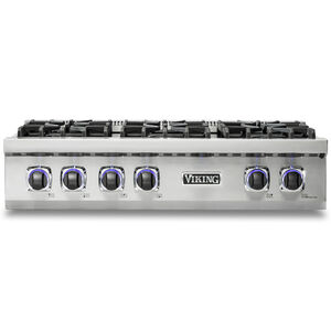 Viking 7 Series 36" Gas Cooktop with 6 Sealed Burners & Easy Cleaning - Stainless Steel, , hires