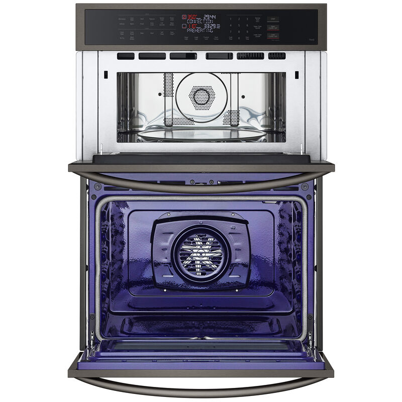 LG 30 in. 6.4 cu. ft. Electric Smart Oven/Microwave Combo Wall Oven with Standard Convection & Self Clean - PrintProof Black Stainless Steel, , hires
