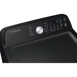 Samsung 27 in. 7.4 cu. ft. Smart Electric Dryer with Sanitize Cycle & Sensor Dry - Brushed Black, Brushed Black, hires