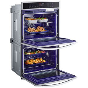 LG 30 in. 9.4 cu. ft. Smart Front Control SteamElectric Double Wall Oven with True European Convection - PrintProof Stainless Steel, , hires