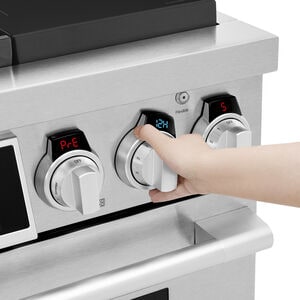 Signature Kitchen Suite 36 in. 6.3 cu. ft. Smart Standard Convection Steam Dual Fuel Range with 2 Sealed & 2 Induction Burners - Stainless Steel, , hires