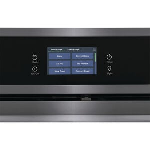 Frigidaire Gallery 27 in. 7.6 cu. ft. Top Control SteamElectric Double Wall Oven with True European Convection - Black Stainless, Black Stainless, hires