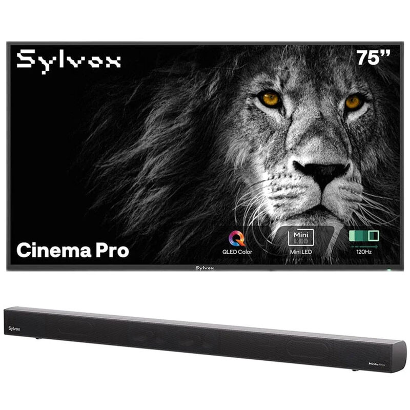Sylvox - Cinema Pro 75" Class Full Sun 4K UHD QLED Smart Google Outdoor TV, , hires