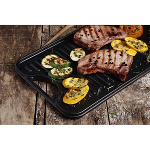 Victoria Cast Iron Reversible Rectangular Griddle, , hires