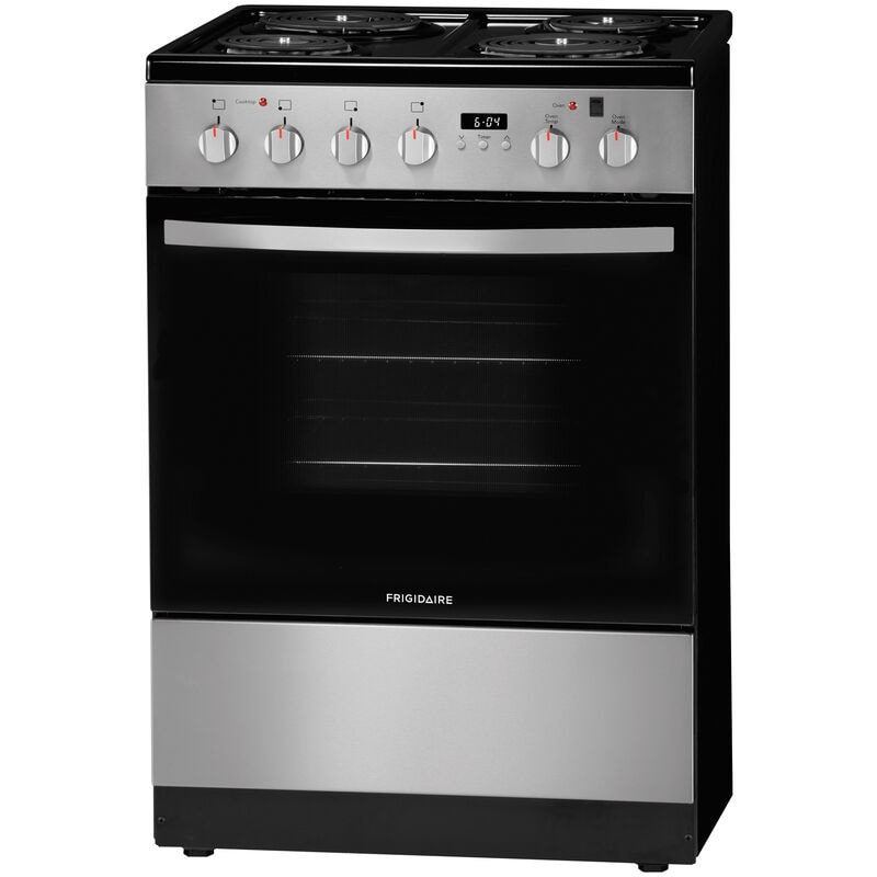 Frigidaire 24 in. 1.9 cu. ft. Electric Range with Coil Burners - Stainless Steel, Stainless Steel, hires