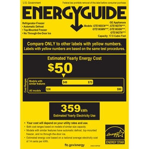 GE 28 in. 17.5 cu. ft. Top Freezer Refrigerator - White, White, hires