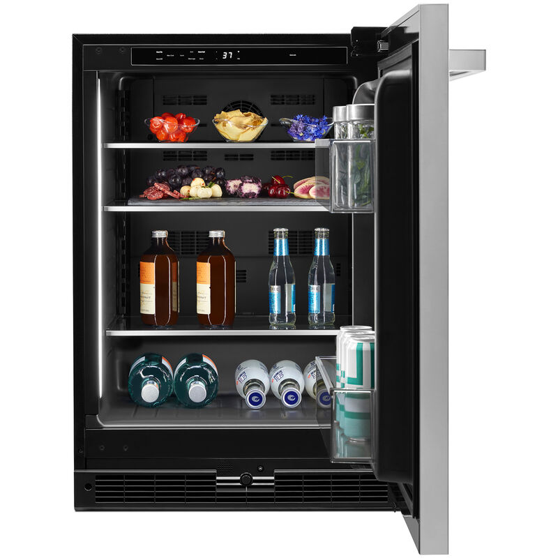 JennAir Noir 24 in. 5 cu. ft. Built-In Undercounter Refrigerator - Stainless Steel, , hires