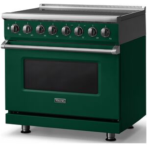 Viking 5 Series 36 in. 5.6 cu. ft. True European Convection Electric Range with 6 Induction Burners - Ivy Green, , hires