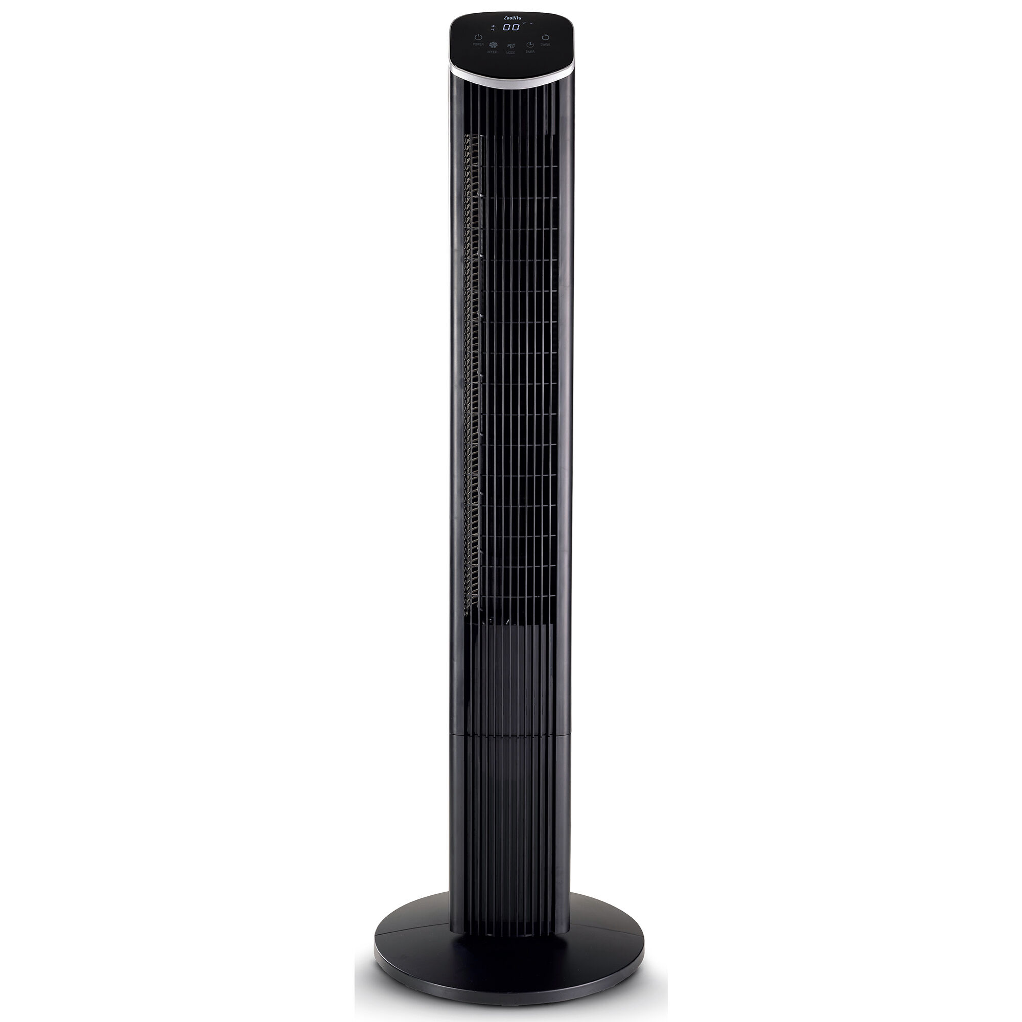 CoolVia 46 in. Oscillating Tower Fan with 3 Speed Setting & Remote