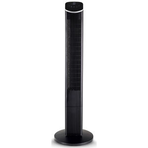 CoolVia 46 in. Oscillating Tower Fan with 3 Speed Setting & Remote Control - Black, , hires