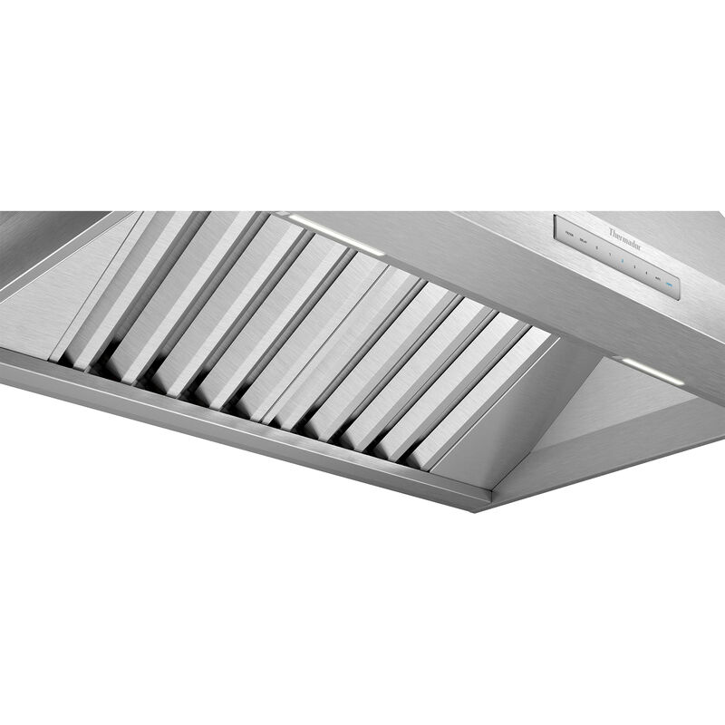 Thermador Professional Series 36 in. Ducted Chimney Style Range Hood with 4 Fan Speeds & 2 LED Lights - Stainless Steel, , hires