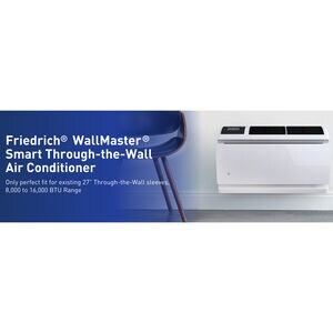 Friedrich WallMaster Series 8,000 BTU Smart Through-the-Wall Air Conditioner with 3 Fan Speeds & Remote Control - White, , hires