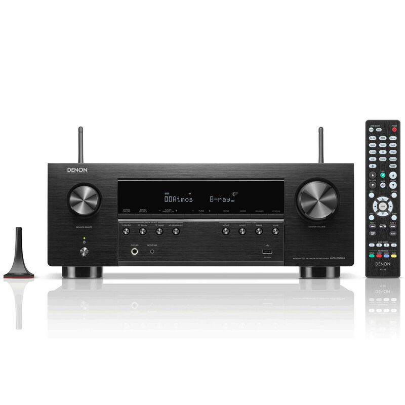 Denon 8K Video & 3D Audio Experience, 7.2 Channel Receiver with Built-In HEOS - Black, , hires