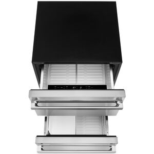 JennAir Noir 24 in. 4.7 cu. ft. Double Refrigerator & Freezer Drawer - Stainless Steel, , hires