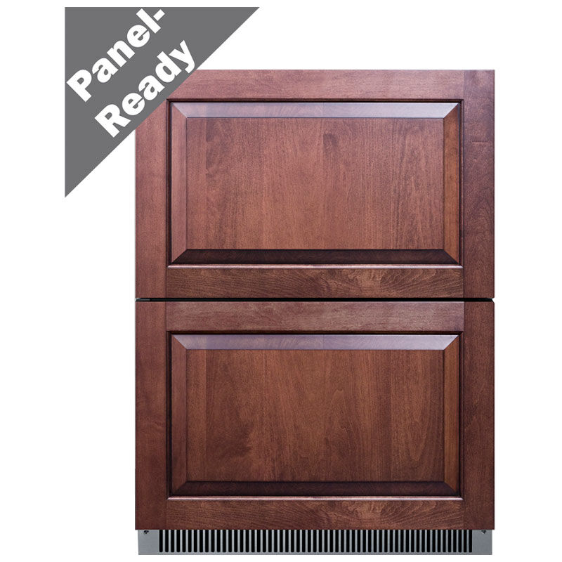 Summit 24 in. 4.8 cu. ft. Outdoor Double Refrigerator Drawers - Custom Panel Ready, , hires
