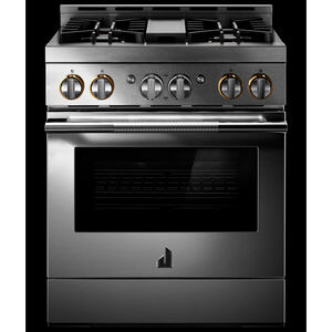 JennAir Rise Series 30 in. 4.1 cu. ft. Smart True European Convection Gas Range with 4 Sealed Burners - Stainless Steel, , hires