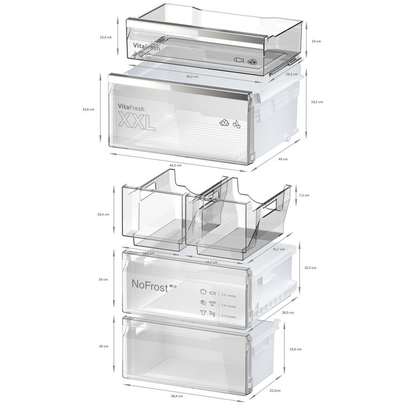 Bosch 800 Series 24 in. 12.8 cu. ft. Smart Counter Depth Bottom Freezer Refrigerator with Internal Water Dispenser - White Glass, White Glass, hires