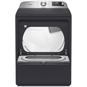 Maytag 27 in. 7.4 cu. ft. Smart Gas Dryer with Extra Power, Sensor Dry & Steam Cycle - Midnight Steel, Midnight Steel, hires