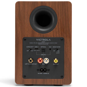 Victrola Tempo Bluetooth Bookshelf Speakers - Walnut, , hires