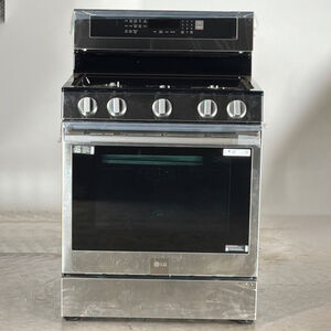 LG 30 in. 6.3 cu. ft. Smart Air-Fry True European Convection Gas Range with 5 Sealed Burners & Griddle - PrintProof Stainless Steel (Open Box Good Condition), , hires