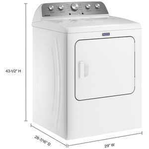 Maytag 29 in. 7.0 cu. ft. Electric Dryer with 9 Dryer Programs, 3 Dry Options & Wrinkle Care - White, , hires