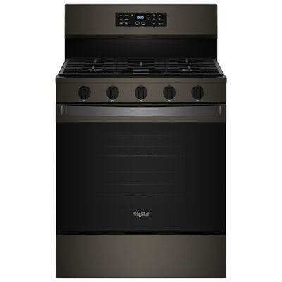 Whirlpool 30 in. 5 cu. ft. Air Fry Standard Convection Gas Range with 5 Sealed Burners - Black Stainless Steel | WFGS5030RV