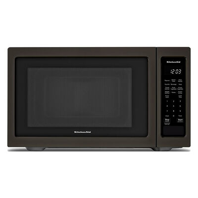 KitchenAid 22 in. 1.6 cu.ft Countertop Microwave with 10 Power Levels & Sensor Cooking Controls - Black Stainless Steel with PrintShield Finish | KMCS1016GBS
