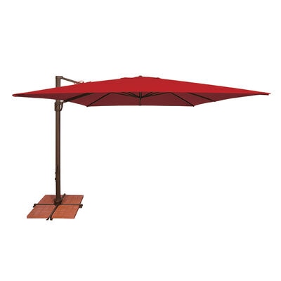 SimplyShade Bali 10' Square Cantilever Umbrella in Sunbrella Fabric - Jockey Red | SSAD45A5403