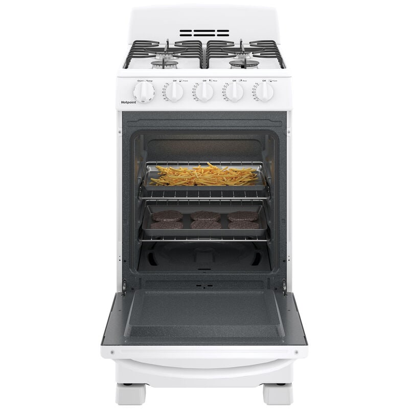 Hotpoint 20 in. 2.3 cu. ft. Gas Range with 4 Sealed Burners - White, , hires
