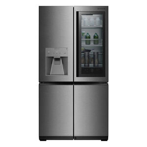 LG Signature 36 in. 22.8 cu. ft. Smart Counter Depth 4-Door French Door Refrigerator with External Ice & Water Dispenser- Textured Steel, , hires