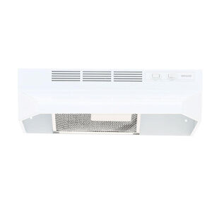 Broan 41000 Series 24 in. Standard Style Range Hood with 2 Speed Settings, Ductless Venting & Incandescent Light - White, , hires