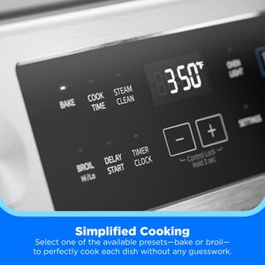 Midea 30 in. 6.1 cu. ft. Gas Range with 4 Sealed Burners - Stainless Steel, Stainless Steel, hires