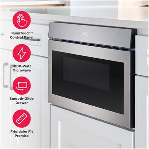 Frigidaire Professional 24 in. 1.2 cu. ft. 1000W Drawer Microwave with Sensor Cooking - Stainless Steel, , hires