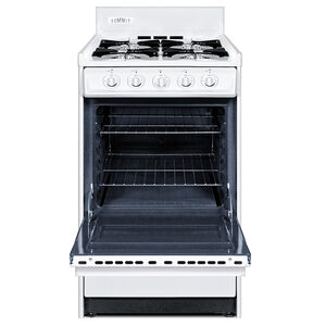Summit 20 in. 2.5 cu. ft. Oven Freestanding Gas Range with 4 Open Burners - White, , hires