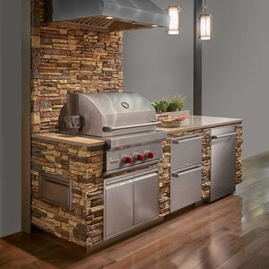 Wolf 30 in. 2-Burner Built-In Liquid Propane Gas Grill with Rotisserie & Smoker Box - Stainless Steel, , hires