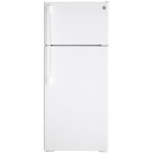 GE 28 in. 17.5 cu. ft. Top Freezer Refrigerator - White, White, hires