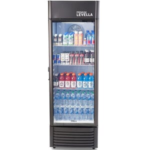 Premium Levella 26 in. 15.5 cu. ft. Beverage Center with Adjustable Shelves & Customizable Lightbox - Black, , hires