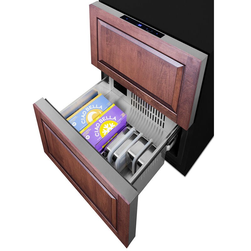 Summit 24 in. 3.7 cu. ft. Drawer Compact Freezer with Digital Control - Custom Panel Ready, , hires