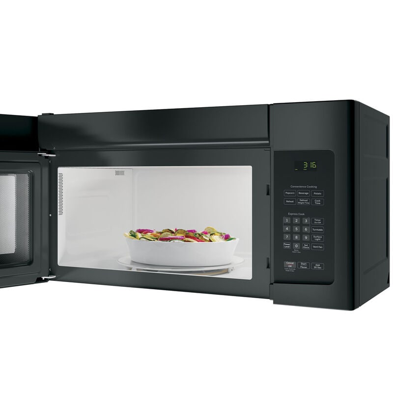 GE 30 in. 1.6 cu. ft. 950W Over-the-Range Microwave with 300 CFM - Black, Black, hires
