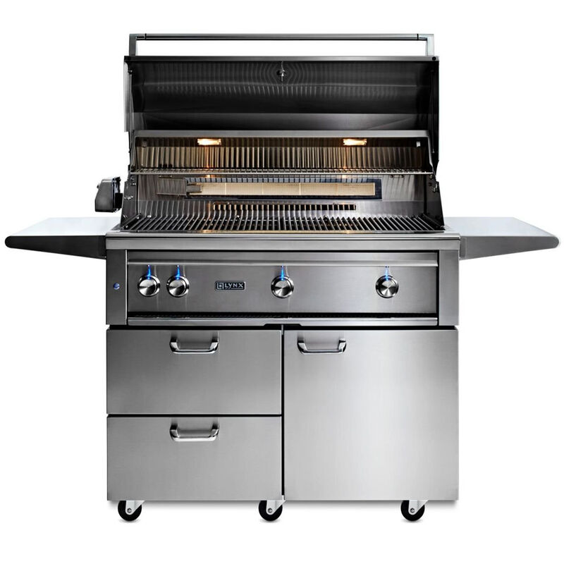 Lynx Professional 42 in. 4-Burner Liquid Propane Gas Grill with Rotisserie & Smoker Box - Stainless Steel, , hires