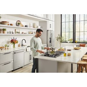 KitchenAid 36 in. 5-Burner Natural Gas Cooktop with Downdraft, Simmer Burner & Power Burner - Stainless Steel, , hires