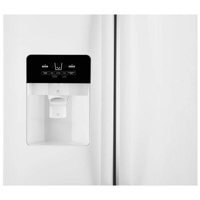 Whirlpool 36 in. 24.5 cu. ft. Side by Side Refrigerator with Ice & Water Dispenser - White, White, hires