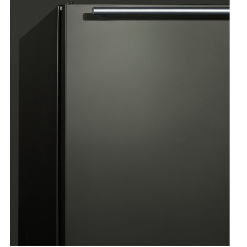 Summit 24 in. 5.1 cu. ft. Undercounter Refrigerator - Black Stainless Steel, , hires