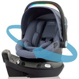Evenflo Revolve 180 Litemax NXT Rotational Infant Car Seat with Sensory Soothe - Flint, Flint, hires