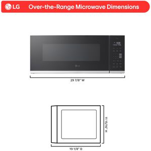 LG 30 in. 1.3 cu. ft. 1000W Low Profile Smart Over-the-Range Microwave with 400 CFM - PrintProof Stainless Steel, , hires