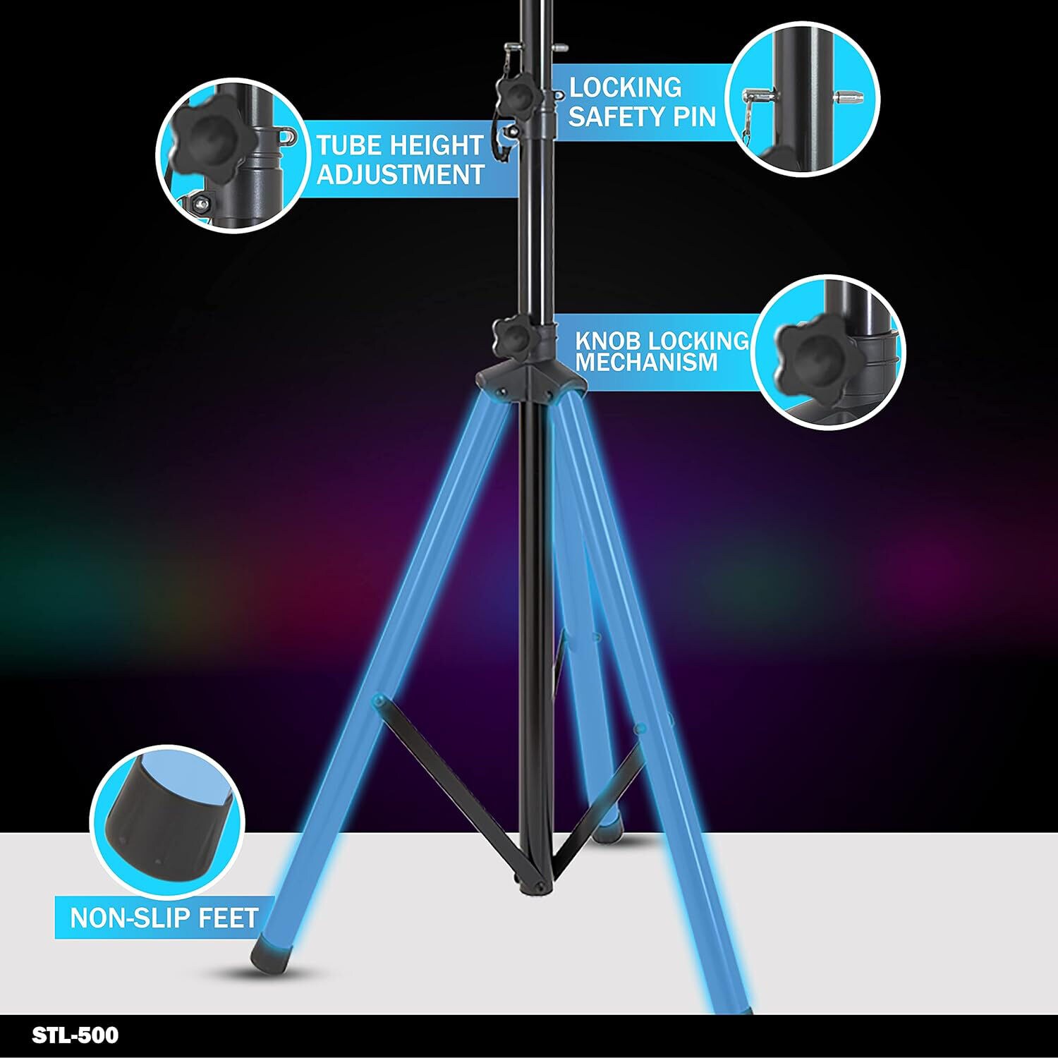 Gemini Ultra Bright LED Speaker Stand | P.C. Richard & Son