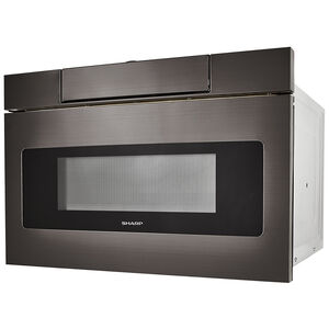Sharp 24 in. 1.2 cu. ft. 950W Drawer Microwave with Sensor Cooking - Black Stainless Steel, , hires